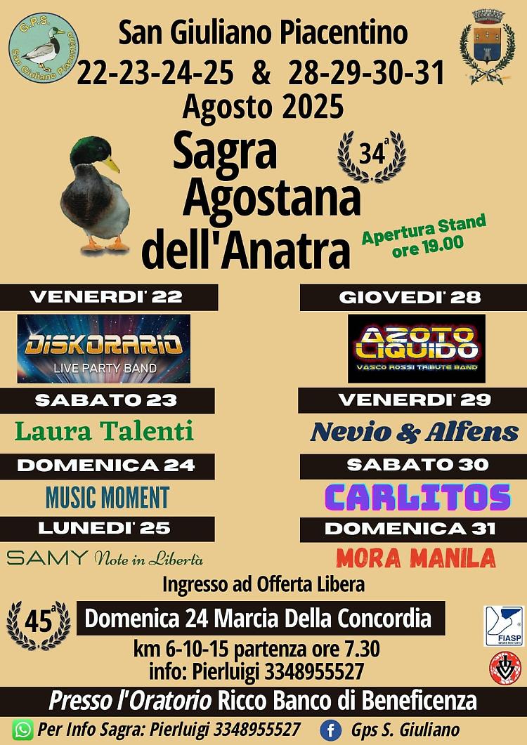  34ª Sagra Agostana dell'Anatra