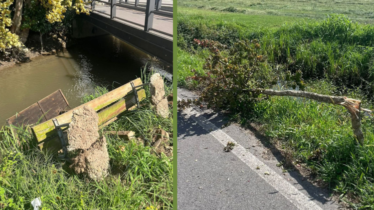 Vandali devastano la ciclabile tra Ripalta Nuova e Capergnanica