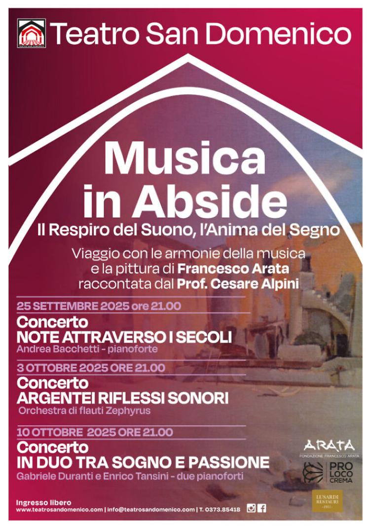 Torna la rassegna "Musica in abside" con 3  concerti