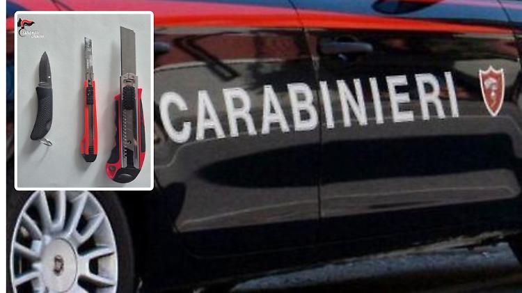 Coltello e taglierini nell’auto, denunciato un 45enne