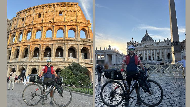 Da solo in bici fino a Roma: l’impresa di Davide Vaghetti