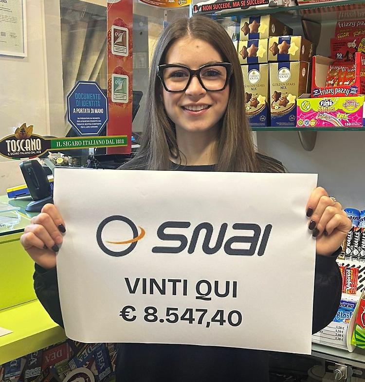 Snai, super vincita alla tabaccheria Quadrifoglio