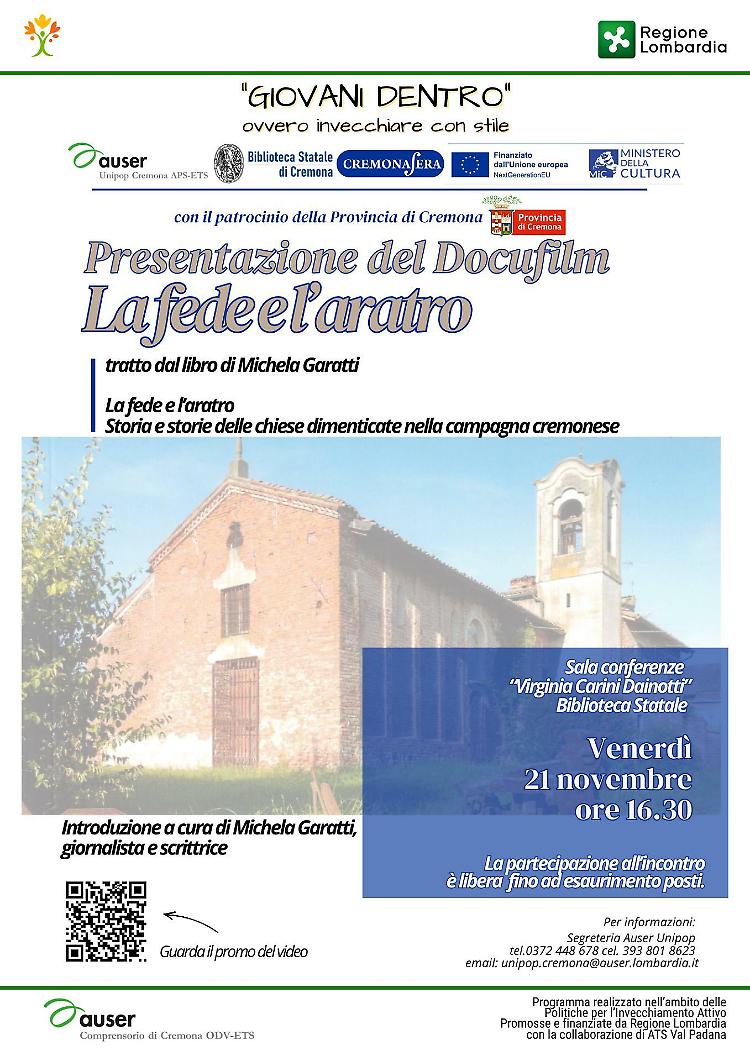 Presentazione del docufilm "La fede e l'aratro"