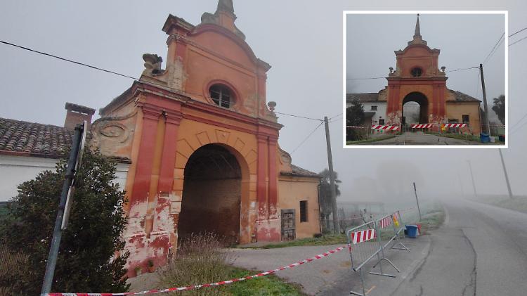 Vigili del fuoco intervengono al Portale del Corvo per cedimenti strutturali