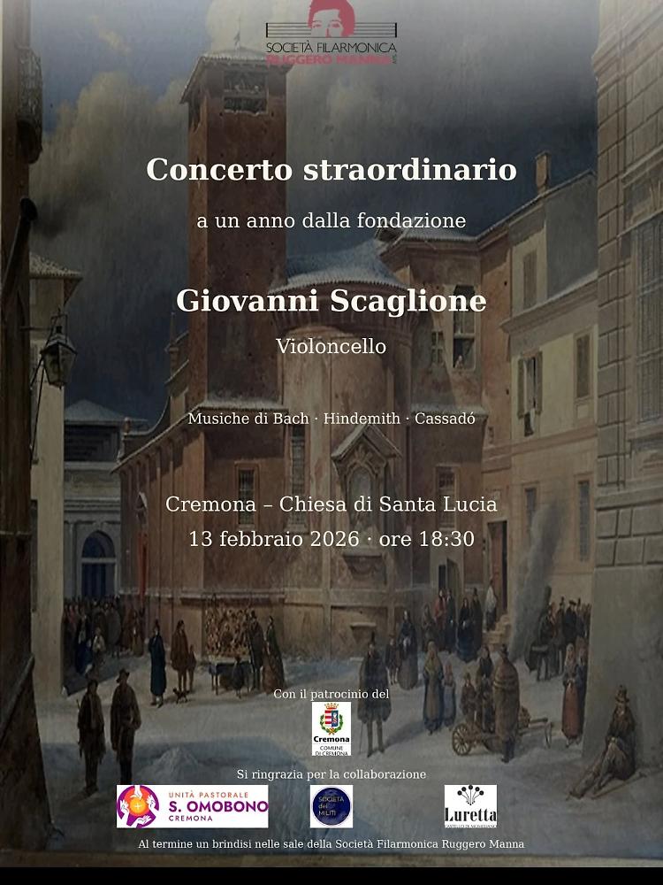 Concerto straordinario - Giovanni Scaglione, violoncello