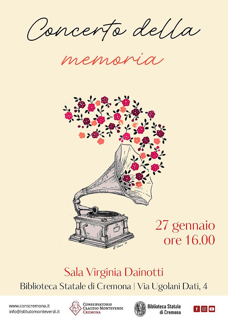 "Concerto della memoria" in occasione del Giorno della memoria
