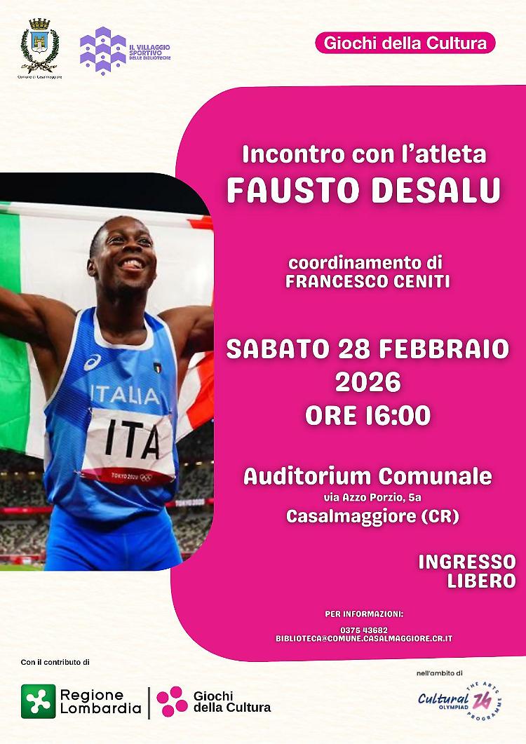 Incontro con il campione olimpico Fausto Desalu