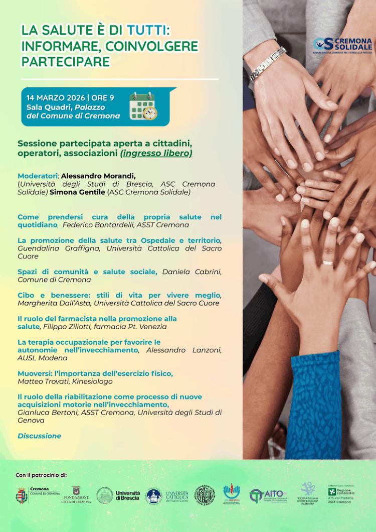 La salute &egrave; di tutti: informare, coinvolgere, partecipare
