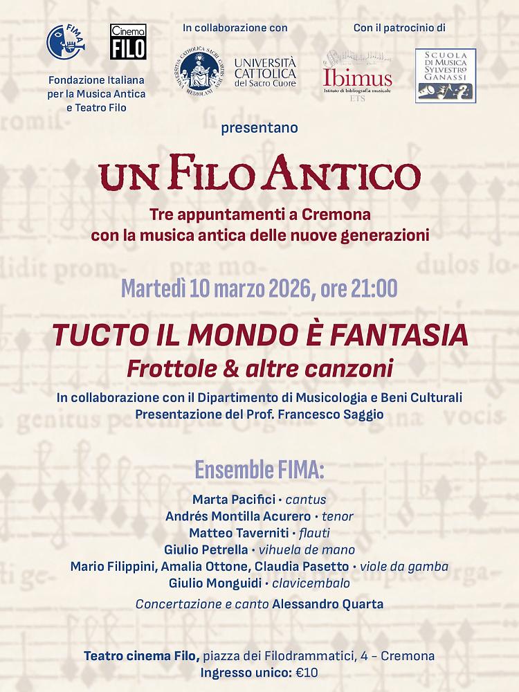 Concerto "Tucto il mondo &egrave; fantasia"
