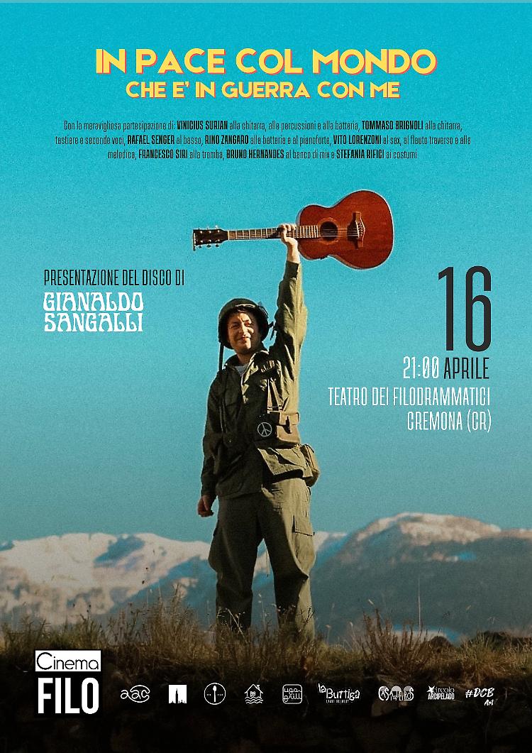 "In pace col mondo che &egrave; in guerra con me" Gianaldo Sangalli Live