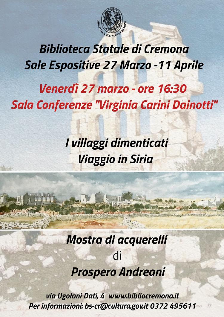 Mostra: I villaggi dimenticati. Viaggio in Siria